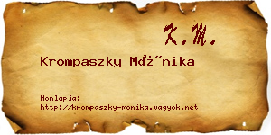 Krompaszky Mónika névjegykártya